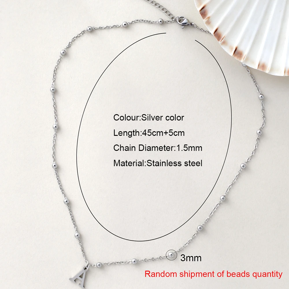 المرأة قلادة قلادة الأولي رسالة سحر فضي اللون كليب حبة سلسلة الموضة العصرية المرأة مجوهرات من صلب لا يصدأ هدية