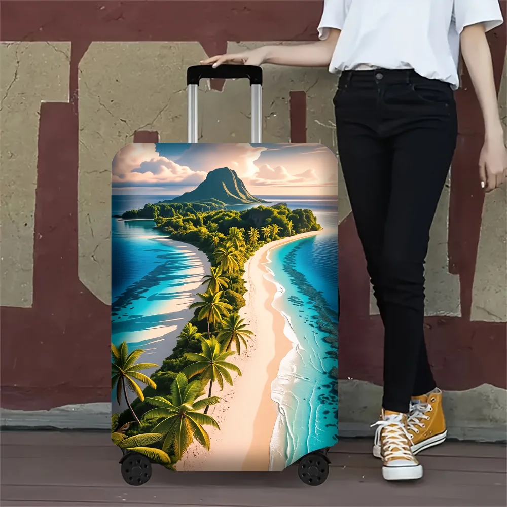 capa-de-bagagem-com-estampa-de-ilha-tropical-1-peca-para-tamanhos-de-bagagem-de-18-a-32-polegadas-acessorios-de-viagem-elasticos-e-a-prova-de-poeira-para-protecao-eficaz