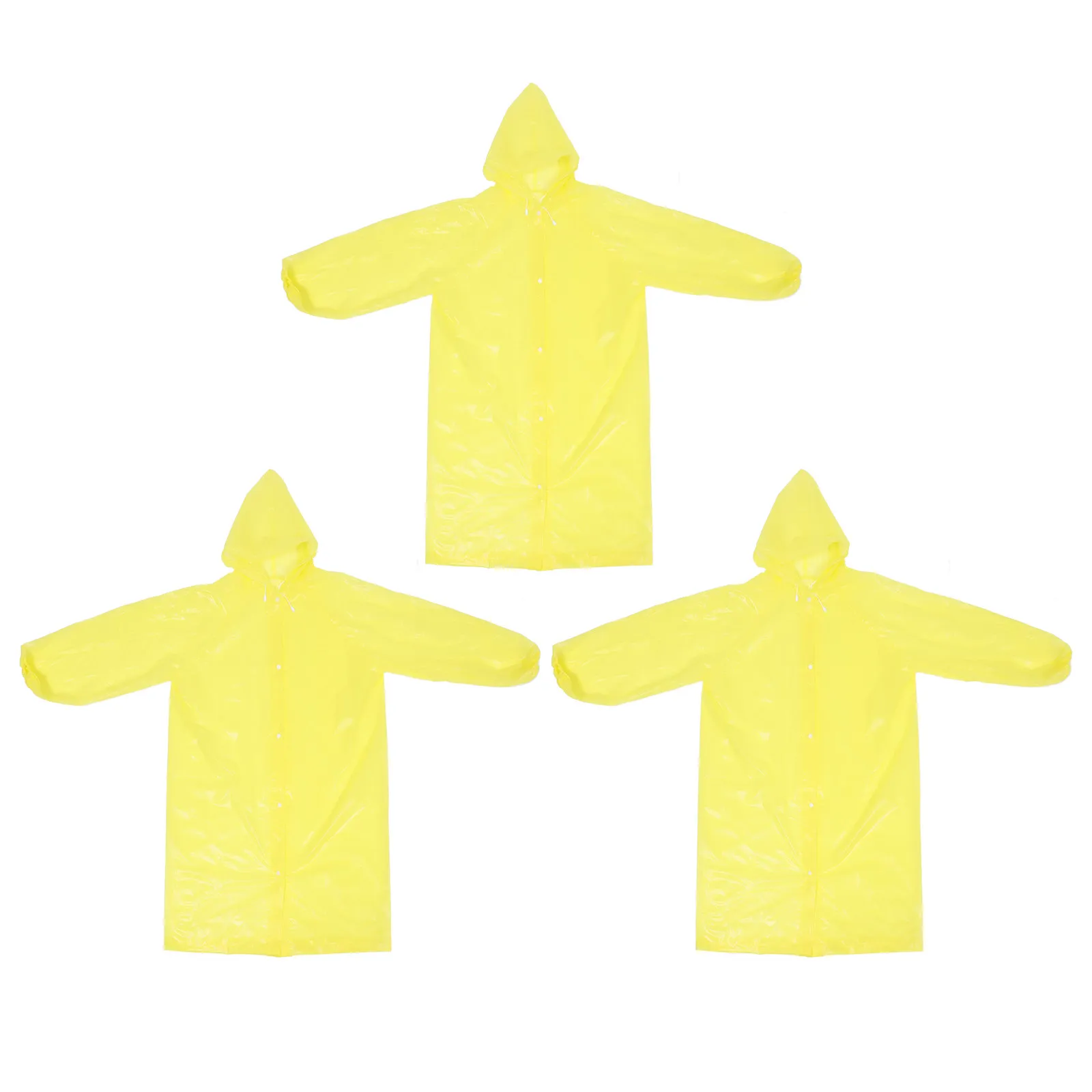 3Pcs Adults Waterproof Raincoat Tear Resistant Outdoor Rain Poncho Backpack Hiking Raincoat with Hood for Family Travel