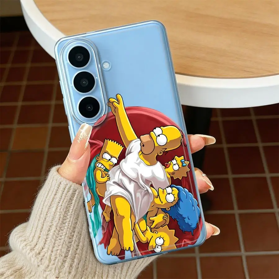 The S-simpsons Cute Case for Samsung Galaxy S26 Ultra S21 S22 FE S24 S20 Plus S23 Ultra S23Ultra Note 20 Ultra 10 S25 Edge Phone