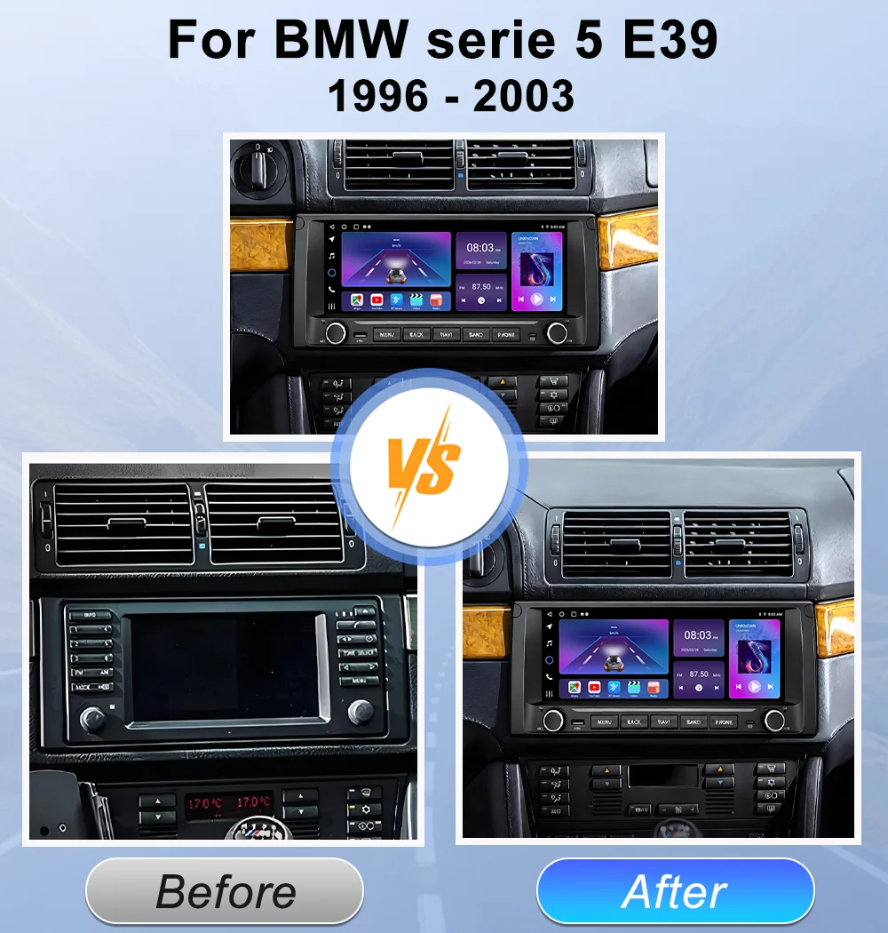 10.25Inch Android 16 For BMW serie 5 E39 1996 - 2003 Car DVD Carplay Multimedia Player Radio Stereo Auto GPS Navigation 4G WIFI