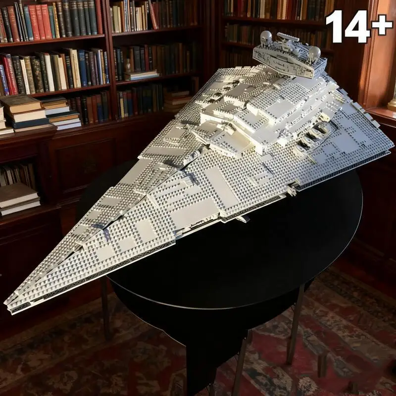 2025 nuevo 75252 Stormtrooper imperial destructor de estrellas Cruiser Galacy Starfighter nave espacial de la flota oscura ladrillo regalos de navidad