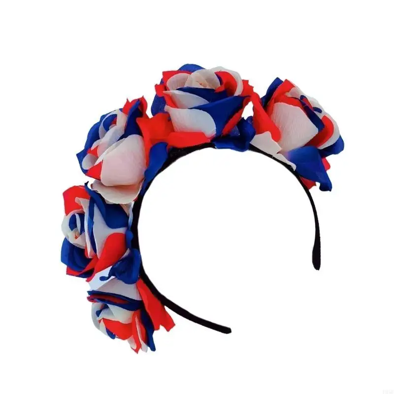 195E US Election สำหรับผู้ใหญ่และเด็กดอกไม้ Hairband เทศกาลดนตรี Headwear Party Gathering ฉลอง Hairhoop
