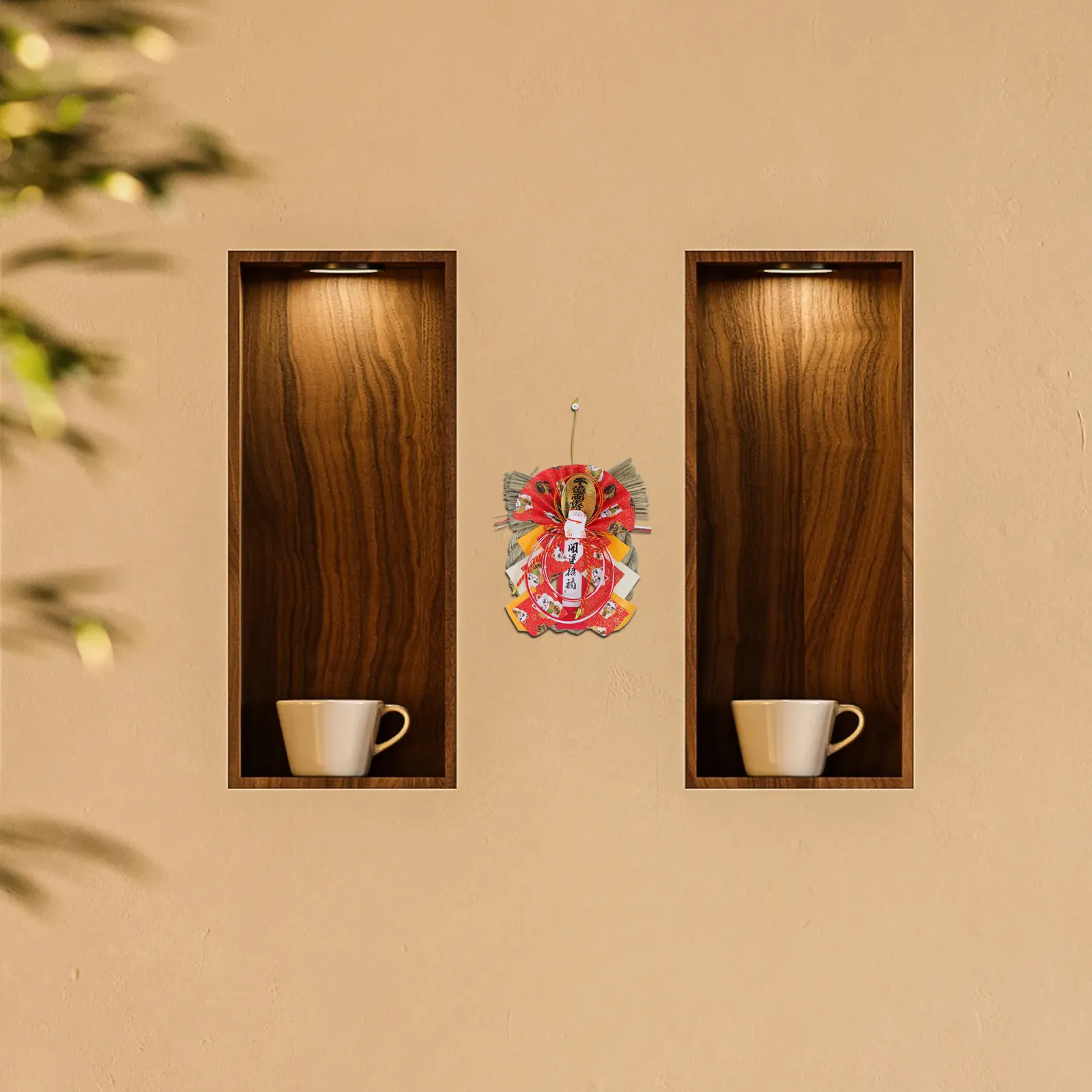 Japanese Charms Hanging Ornament Asian Decorations Bamboo Pendant Home Adornment Weaving Wood