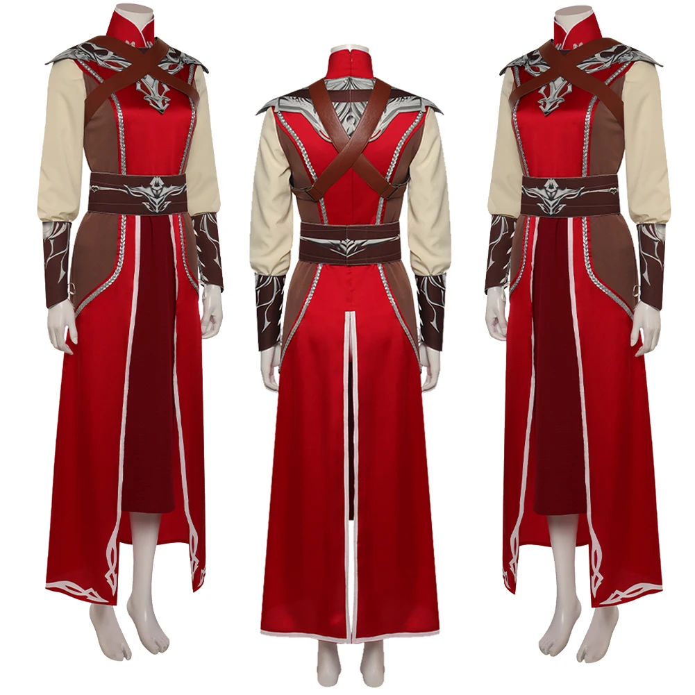 Warlock Cosplay Kalak Fantasy Game Balder Gate Disguise Costume Adult Women Shawl Outfit Halloween Roleplay Fantasia Clothes