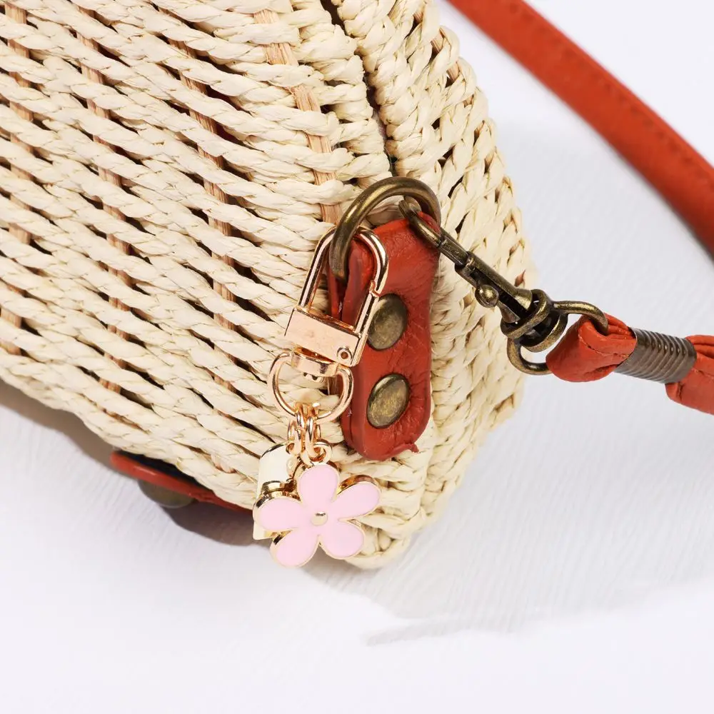 Gift Decoration Women Bag Charm Keyring Flower Key Chain Pendant for Purse