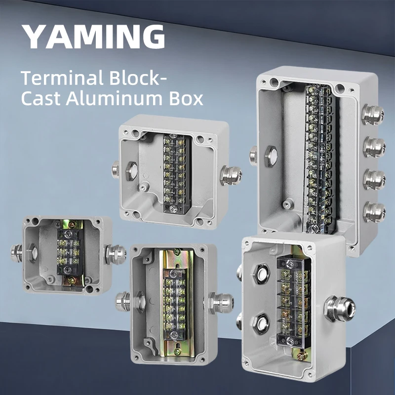 TB Terminals 15A 25A Cast Aluminum Alloy Waterproof Junction Box Outdoor Waterproof Power Distribution Monitoring Accessory