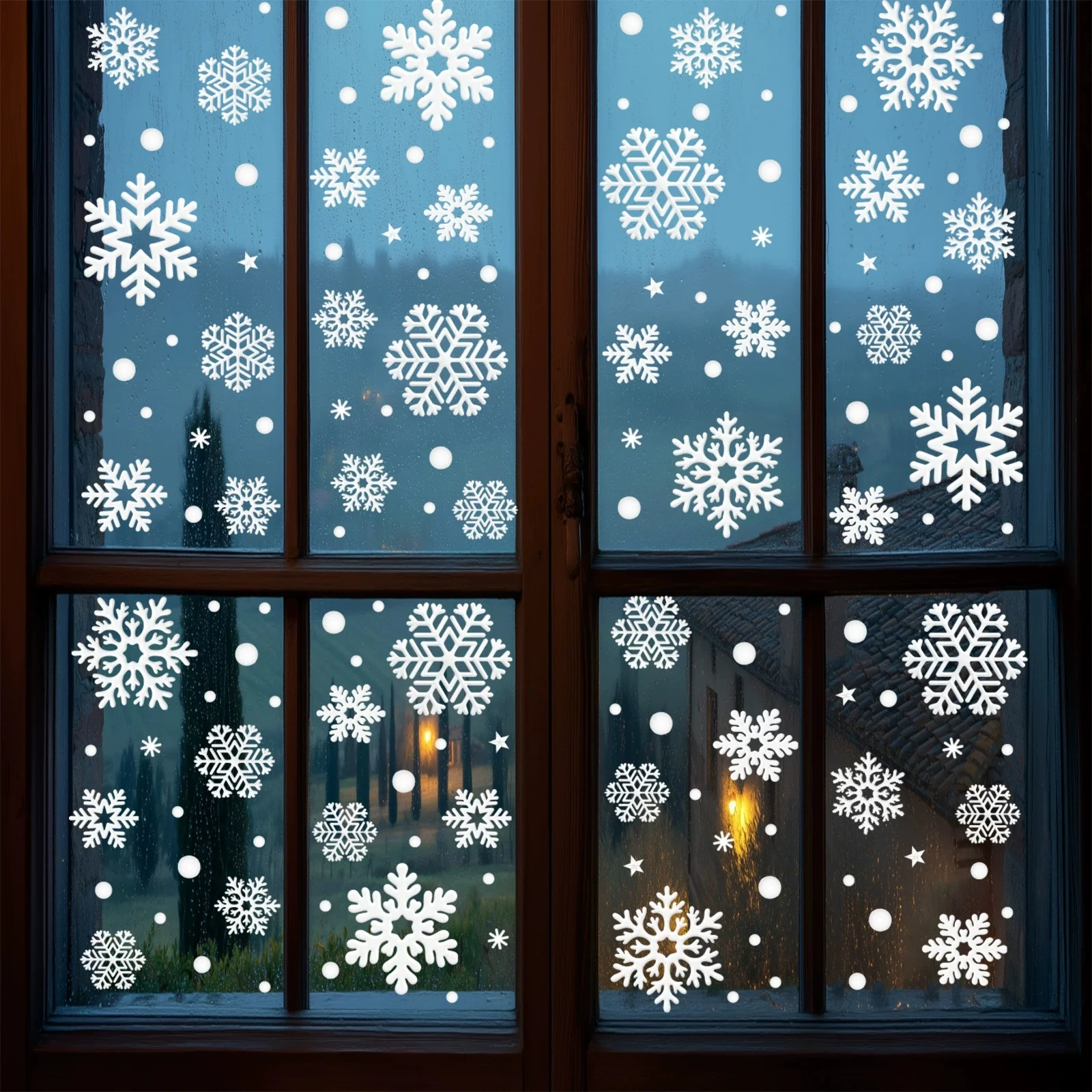 Christmas Decor Window Snowflake Stickers Wall Sticker Glass Window Stickers for Christmas Supplies Home Room New Year Gift