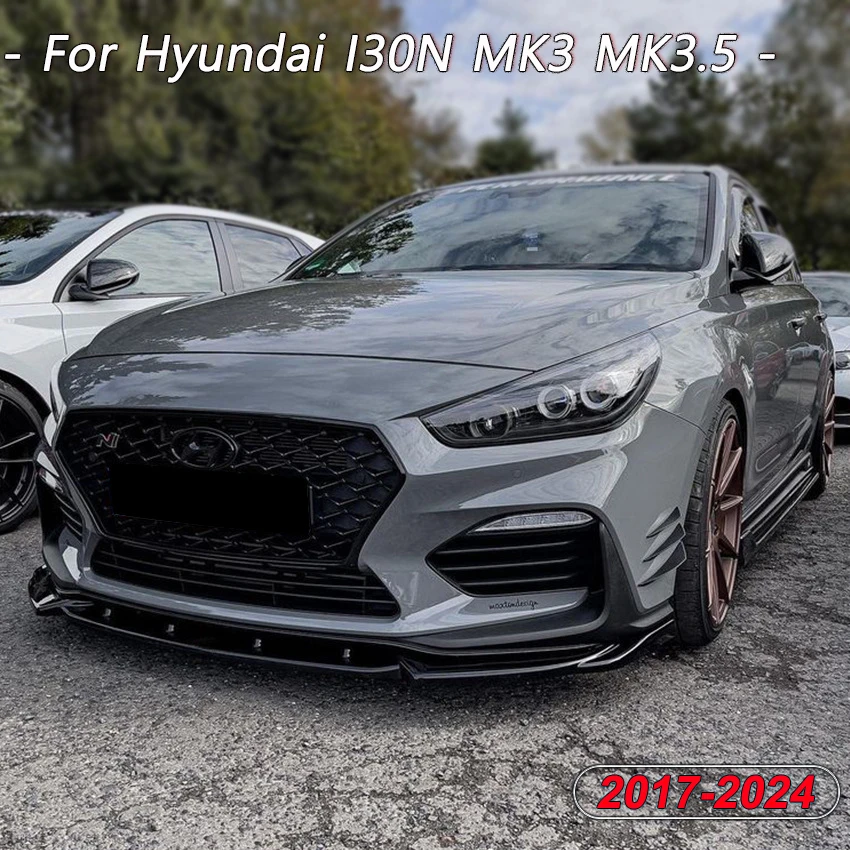 

Car Front Bumper Lip Splitter Diffuser Body Kit For Hyundai I30 N MK3 2017-2019 MK3.5 2020-2024 Spoiler Bumper Guard Protector