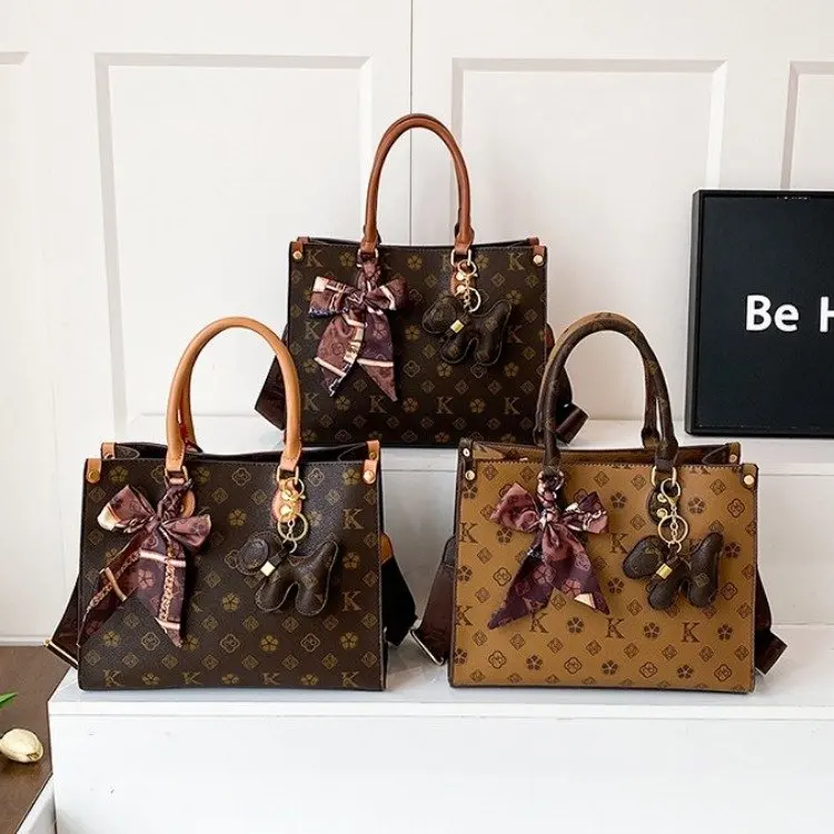 

Сумка-тоут 2026 High-end Sense в стиле ретро, женская, большая вместимость, универсальная, модная, на плечо, через плечо, ручная сумка