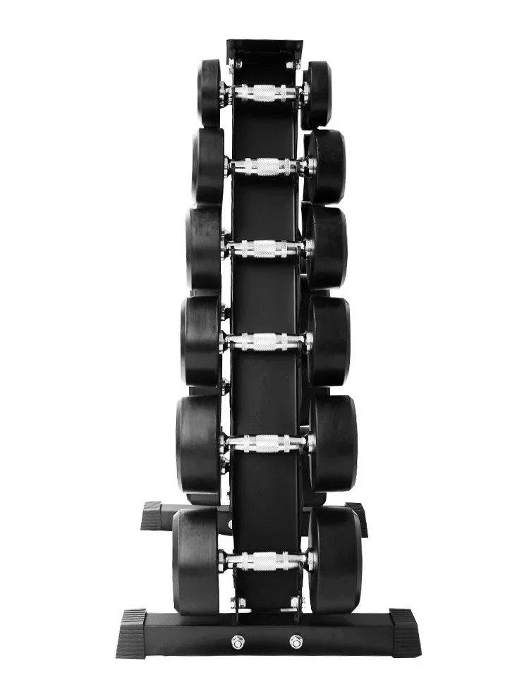 Triangle dumbbell set rack multi-level weight storage rack suitable for family gym