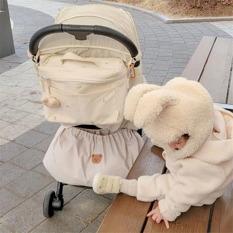 Tragbare Kinderwagen Hängen Tasche Große Kapazität Baby Kinderwagen Organizer Cartoon Bär Auto Kinderwagen Lagerung Taschen für Flasche Windel Spielzeug – Detail 10