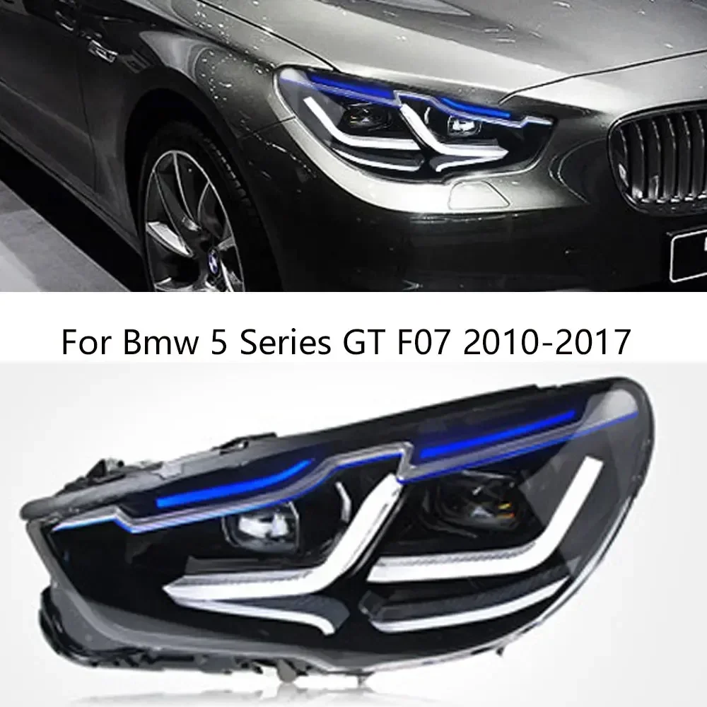

Автомобильные фары для BMW F07, светодиодные фары GT 5-Series 2011-2017, обновление, новейший передний фонарь с динамическим сигналом M5, автомобильные аксессуары