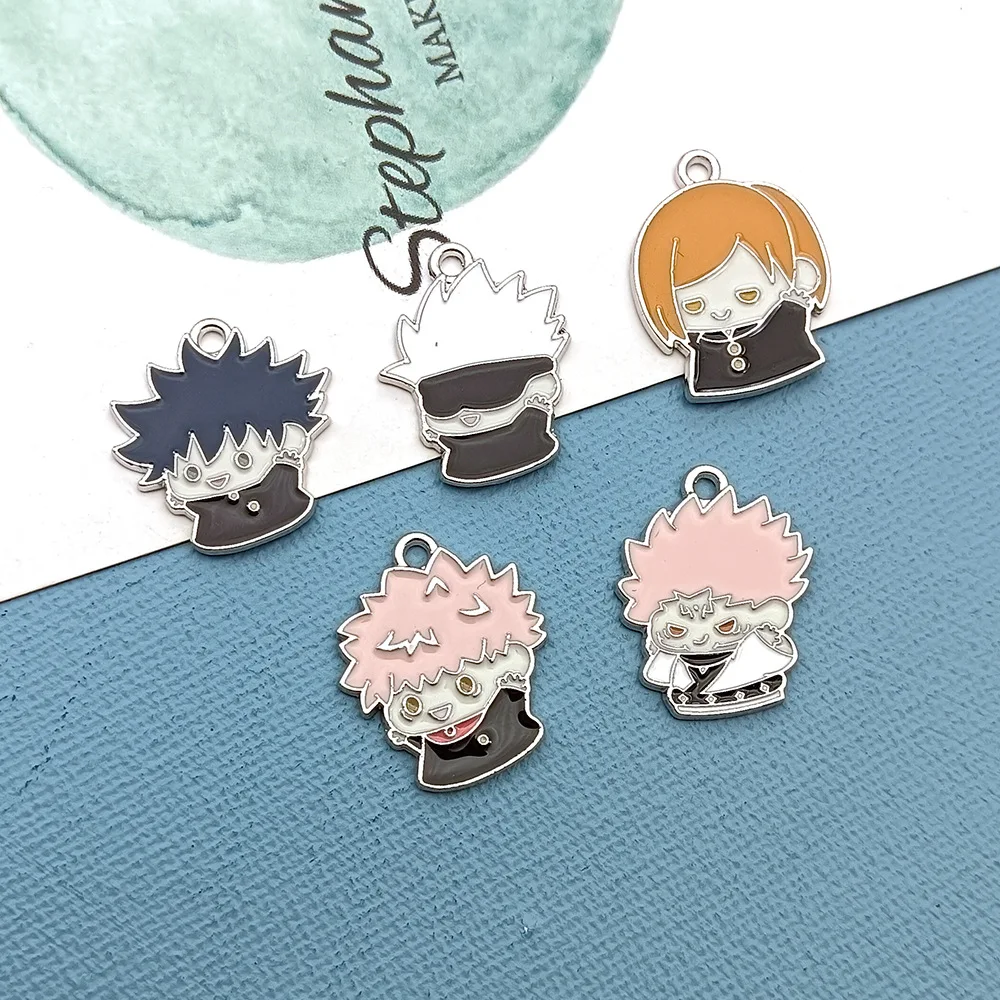 

50pcs Cartoon for Jujutsu Kaisen pendant Decorations Alloy Pendant Anime Series DIY Creative Fashion Jewelry Accessories Gift