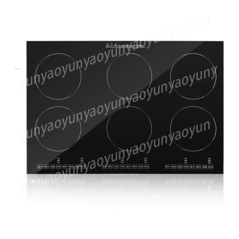 4 Head Commercial Induction Ceramic Cooker Built-In Malatang Tinfoil Restaurant Double Cooktop