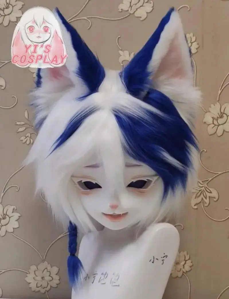 

Yis cosplay Custom Fursuit head Furry Kigurumi Head Cosplay Kemono Handmade Headsets Beast Customized Fursuit Kemono Head