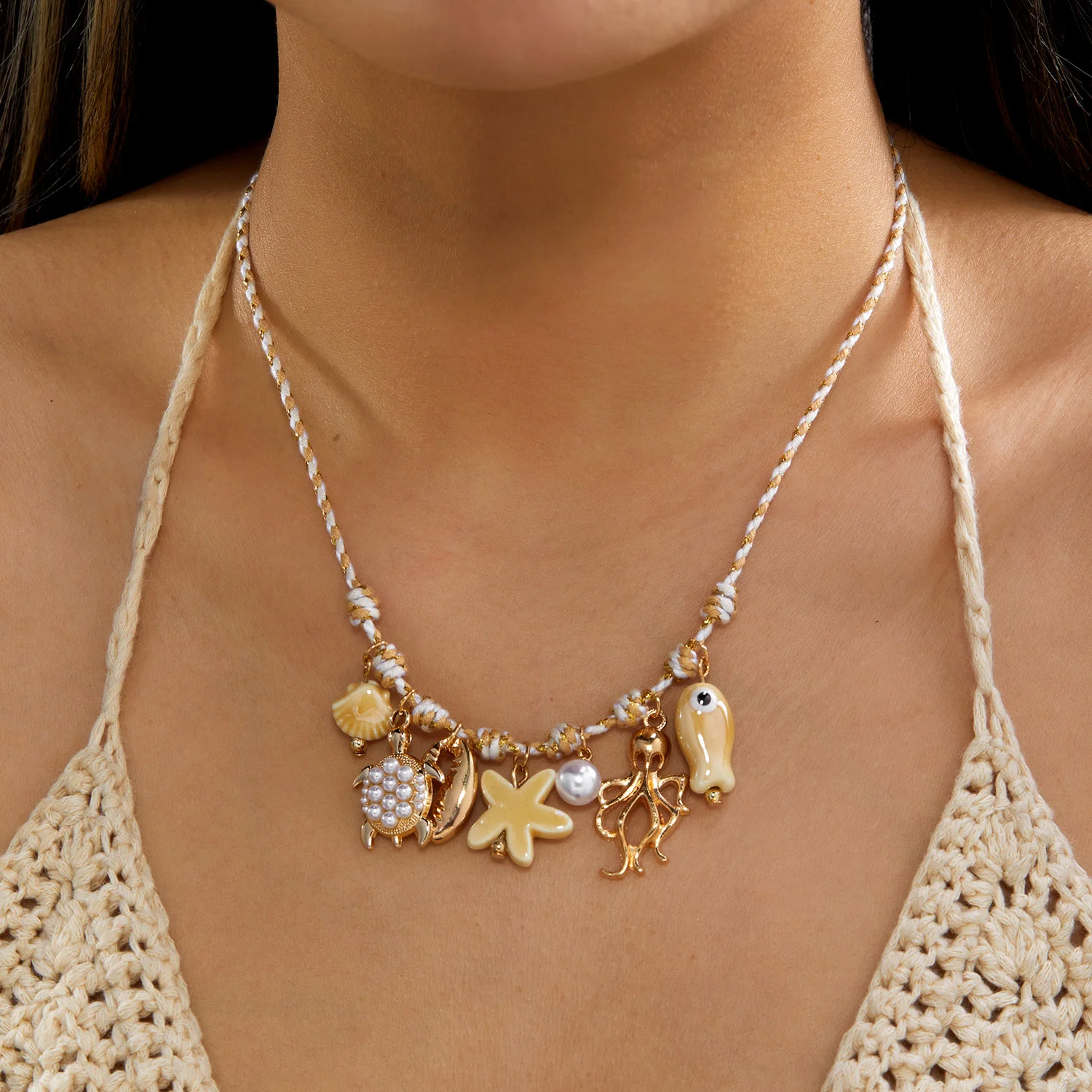 Kalung Pesona Bintang Laut dan - Pearl Trim Chain ulasan dan harga