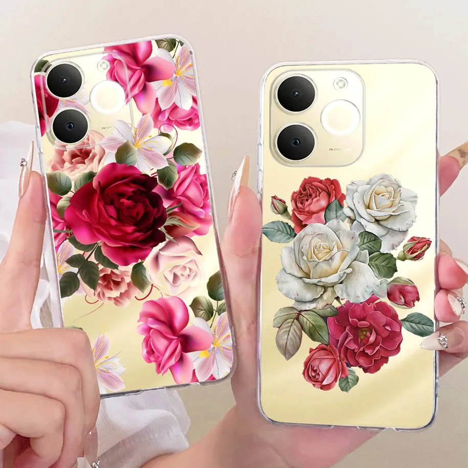 For Realme Narzo 80 Lite Case Popular Flower Butterfly Soft Slim Protective Cover For Realme Note 70 70T 2025 Funda Note70 Coque