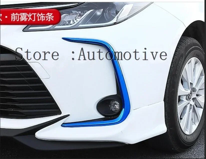 أضواء الضباب الأمامية الضباب ضوء المصباح حلقة غطاء إطاري الكسوة لتويوتا كورولا E210 بريستيج ألتيس 2019 2020 2021 مشرق