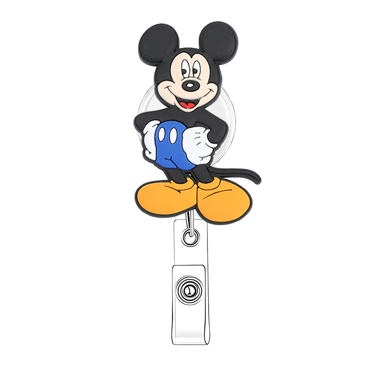 Interesting Mickey Badge Scroll - Cartoon Movie Character Children/Teenagers with Scalable ID Card Holder, Cute Keychain Gift Se