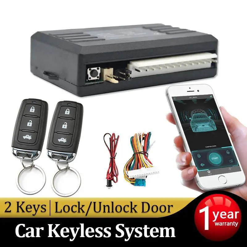 NEW Universal Car Door Lock Trunk Release Keyless Entry Kit Control Locking Bluetooth Car Accessories With Remote Central S B7P1