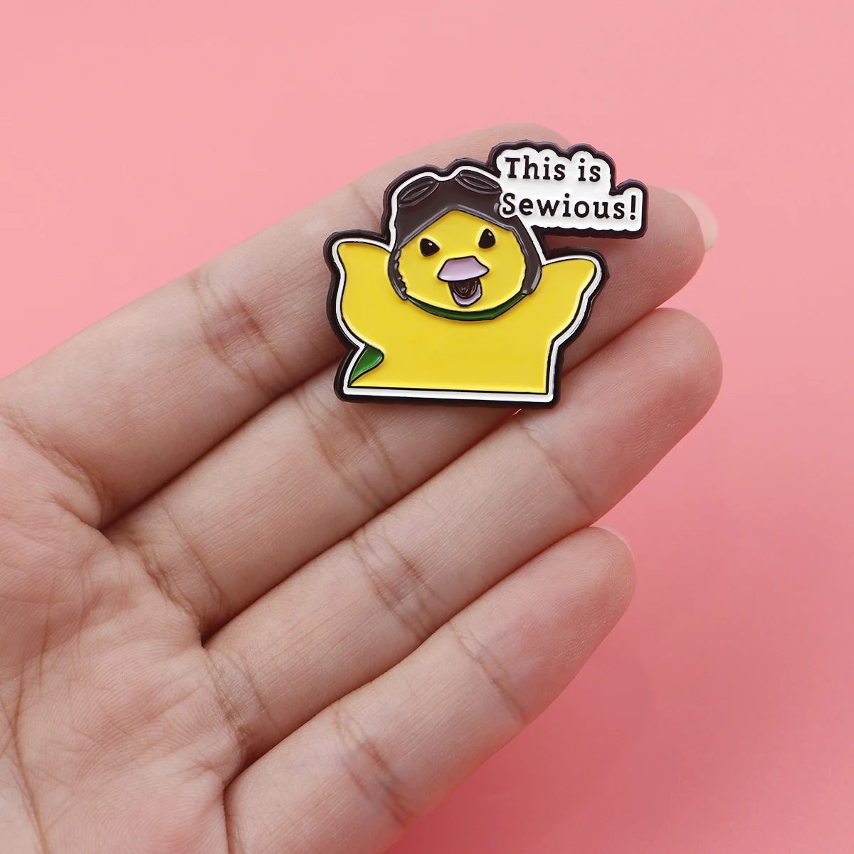 Funny Yellow Duck Enamel Pin Quote Badges on Backpack Brooches for Women Lapel Pins Animal Jewelry Cosplay Accessories Toys Gift