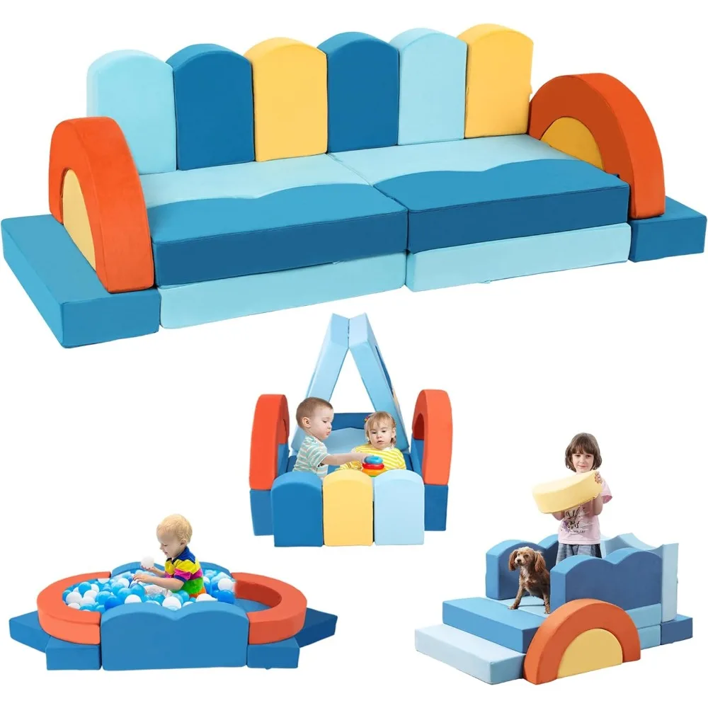 22Pcs Modular Kids Play Couch - Kids Couch for Playroom Bedroom Living Rooms Toddler Couch for Inspiring Child Creativity