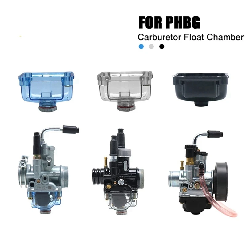 Tampa da base do carburador, copo de óleo flutuante transparente para carburador de motocicleta, adequada para dellort phbg como AD-ABNF