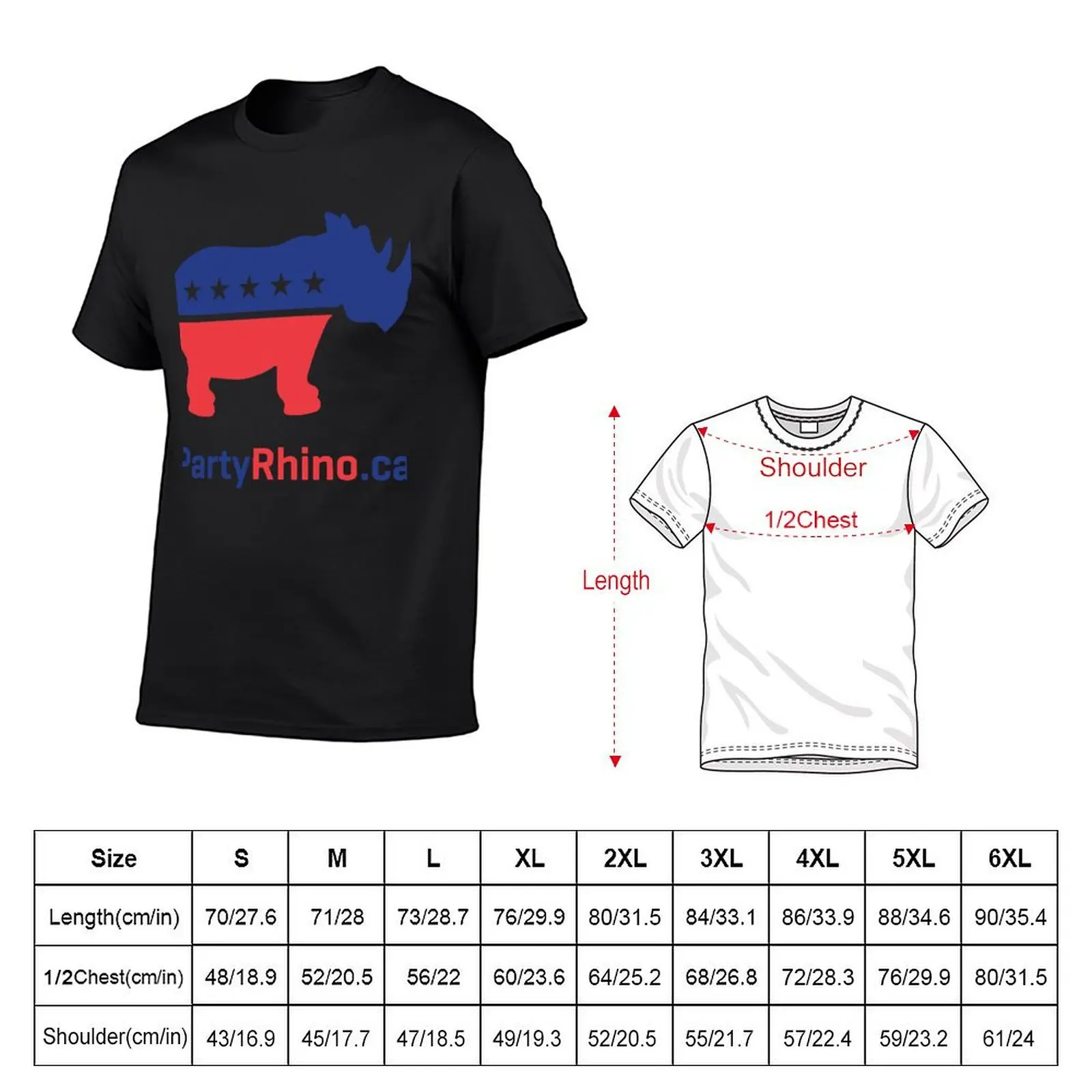 Rhino Party Logo 2019 Classic T-Shirt shirts graphic animal prinfor boys sports fans mens designer clothes