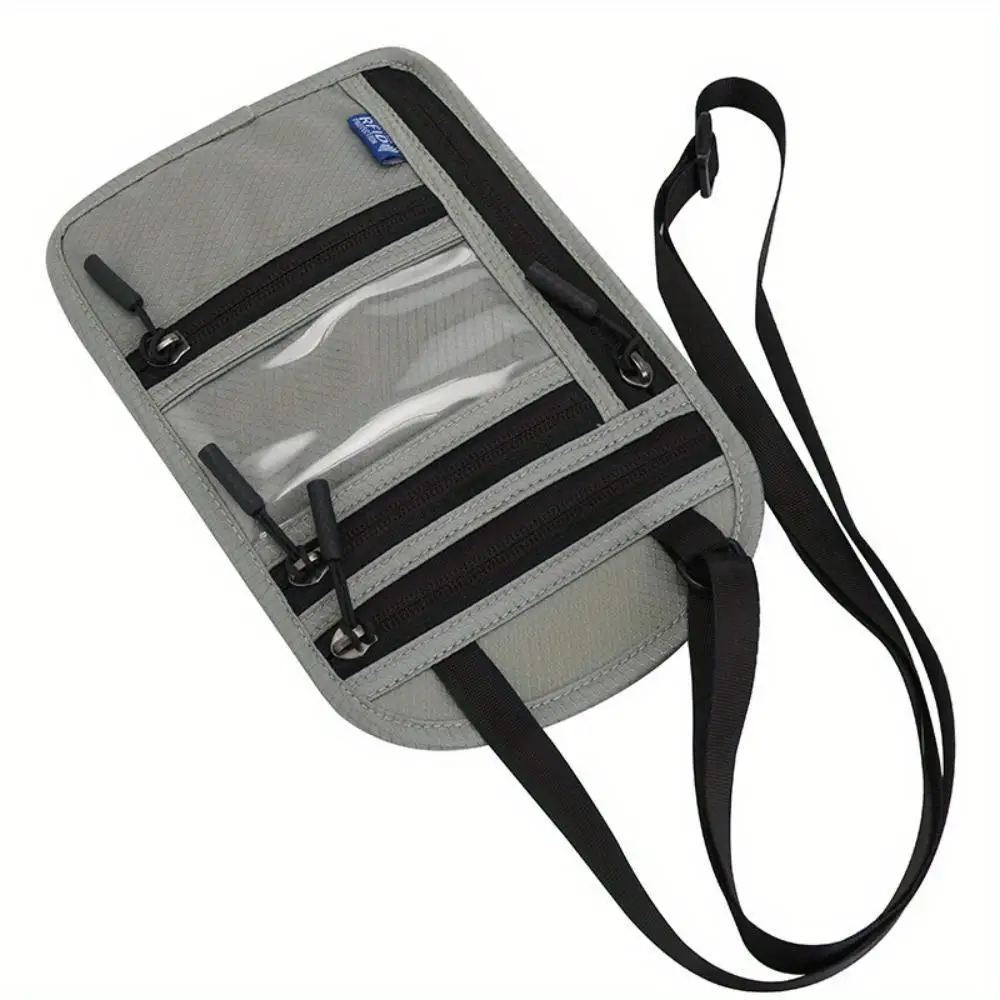 JSERYISGN Multi-Function Travel Neck Wallet | RFID-Blocking Security | Crossbody Design | Protects Passport, Tickets, ID