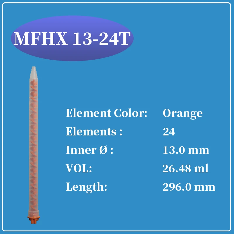

SULZER MIXPAC MFHX 13-24T static Mixer mixing tips mouldable epoxy plastic mixer nozzle mixing nozzle adhesi 50 pcs