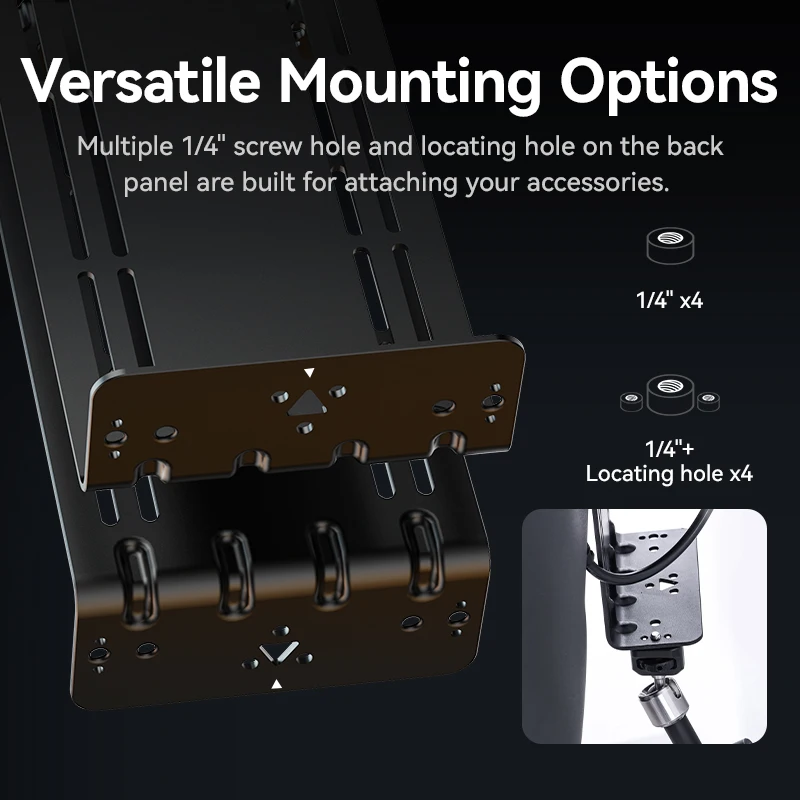 Adaptador de monitor Ulanzi VS01 VESA com braço de extensão superior para luz de preenchimento de câmera COB para transmissão ao vivo