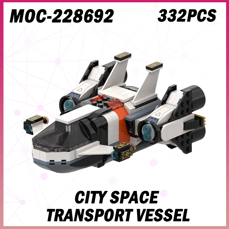 

332PCS MOC-228692 City Space Transport Vessel Building Block Model Brick Set Creative KIDS BIRTHDAYS Christmas Halloween Gifts