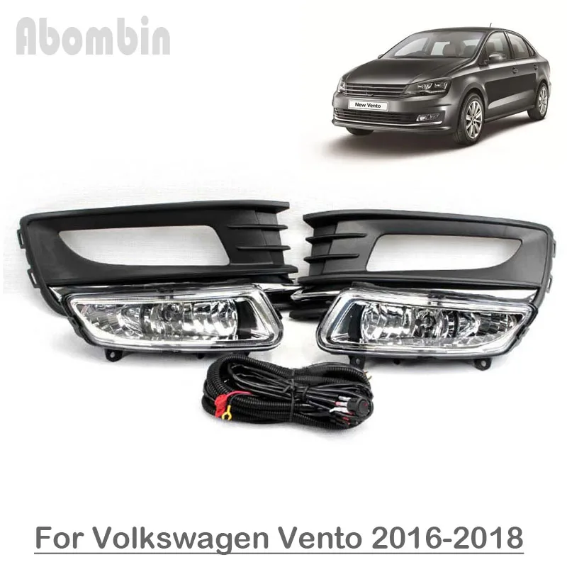 

Front Bumper Fog Lamp Daytime Running Fog Light With Wiring Harness For Volkswagen VW Vento 2016 2017 2018 2019 2020