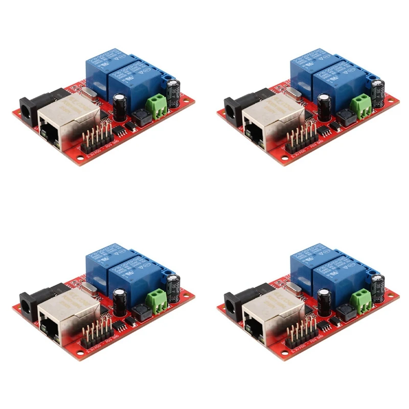 

4X LAN Ethernet 2-Way Relay Board Delay Switch TCP/UDP Controller Module WEB Server