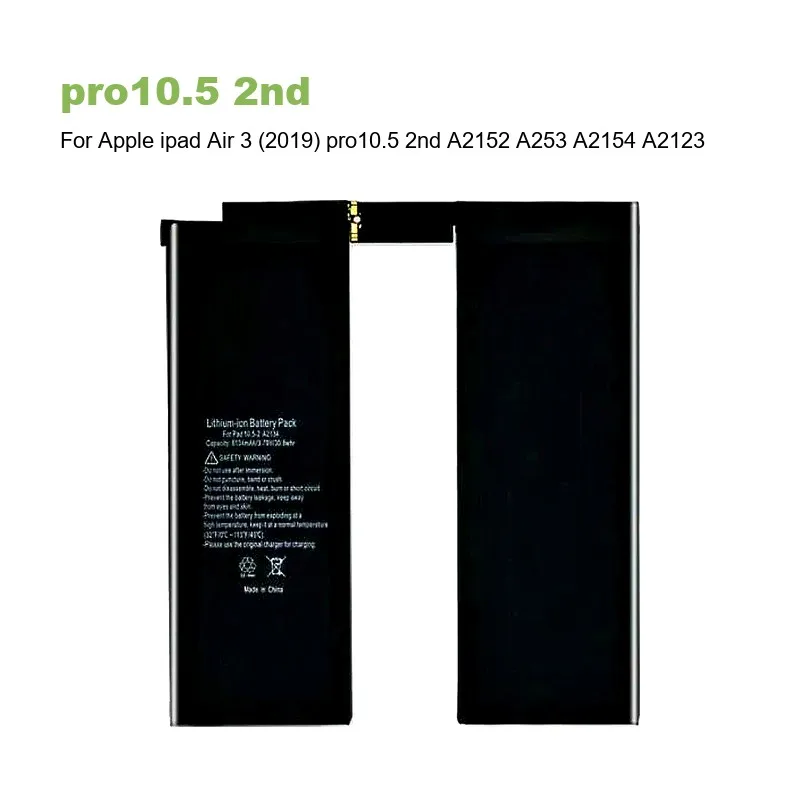 

Replacement Tablet Battery For Apple iPad Air 3 (2019) pro10.5 2nd A2152 A253 A2154 A2123 pro10.5 2nd 8134mAh