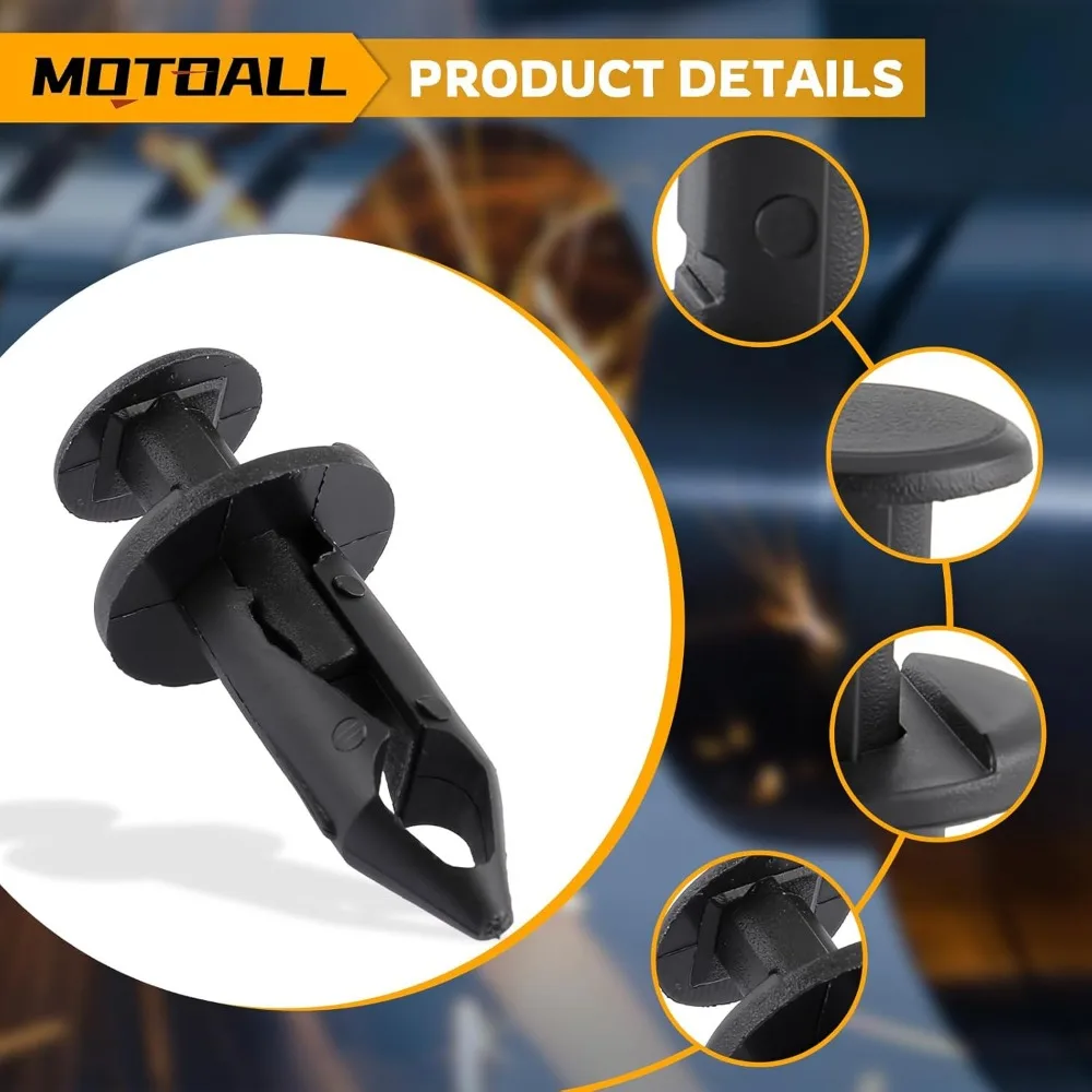 100X البلاستيك الحاجز السحابة برشام دفع كليب لقطع غيار الدراجات النارية ATV #4