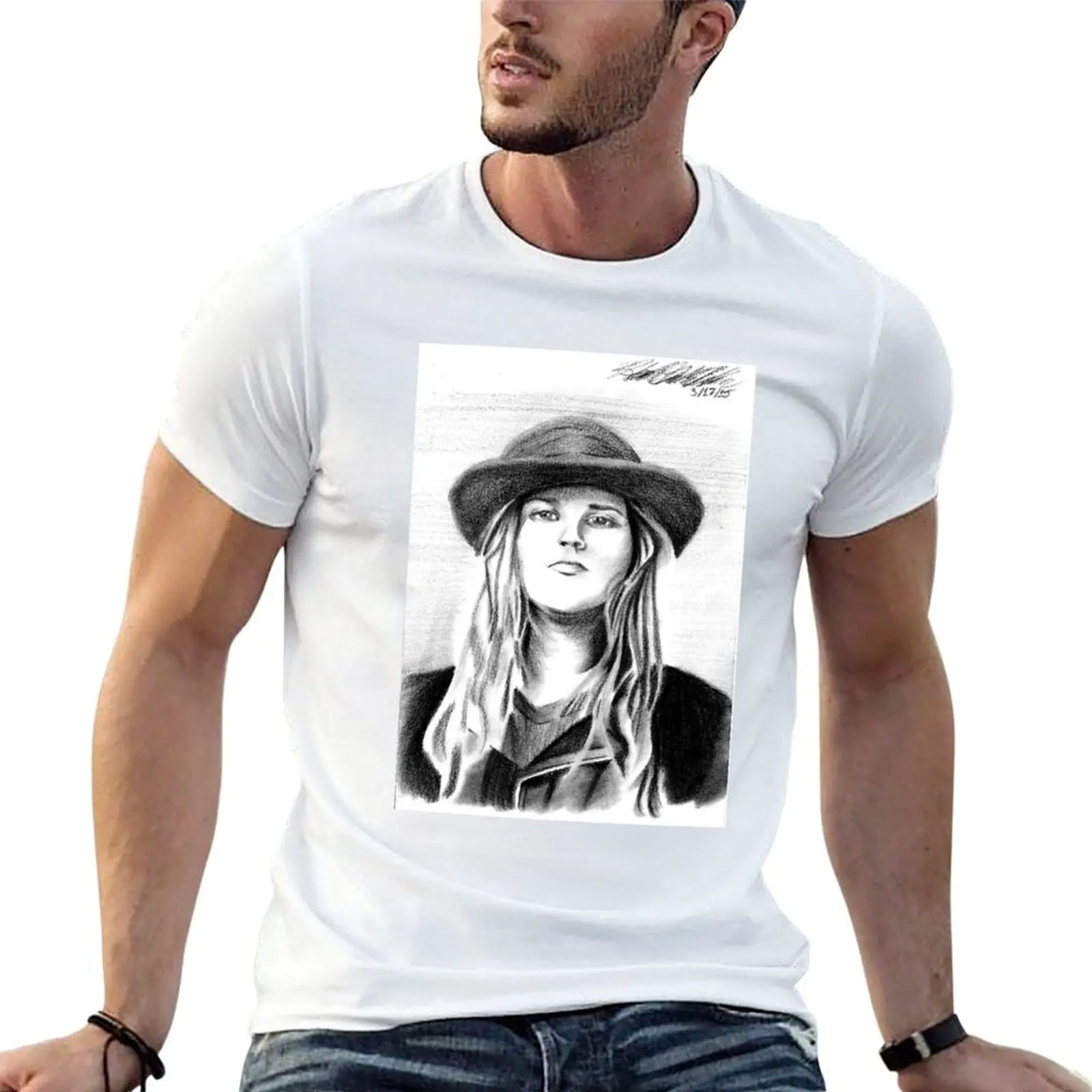 Andy Wood (Charcoal) T-Shirt cotton tshirt 100% graphic t shirts for man t shirts with prints T-shirt