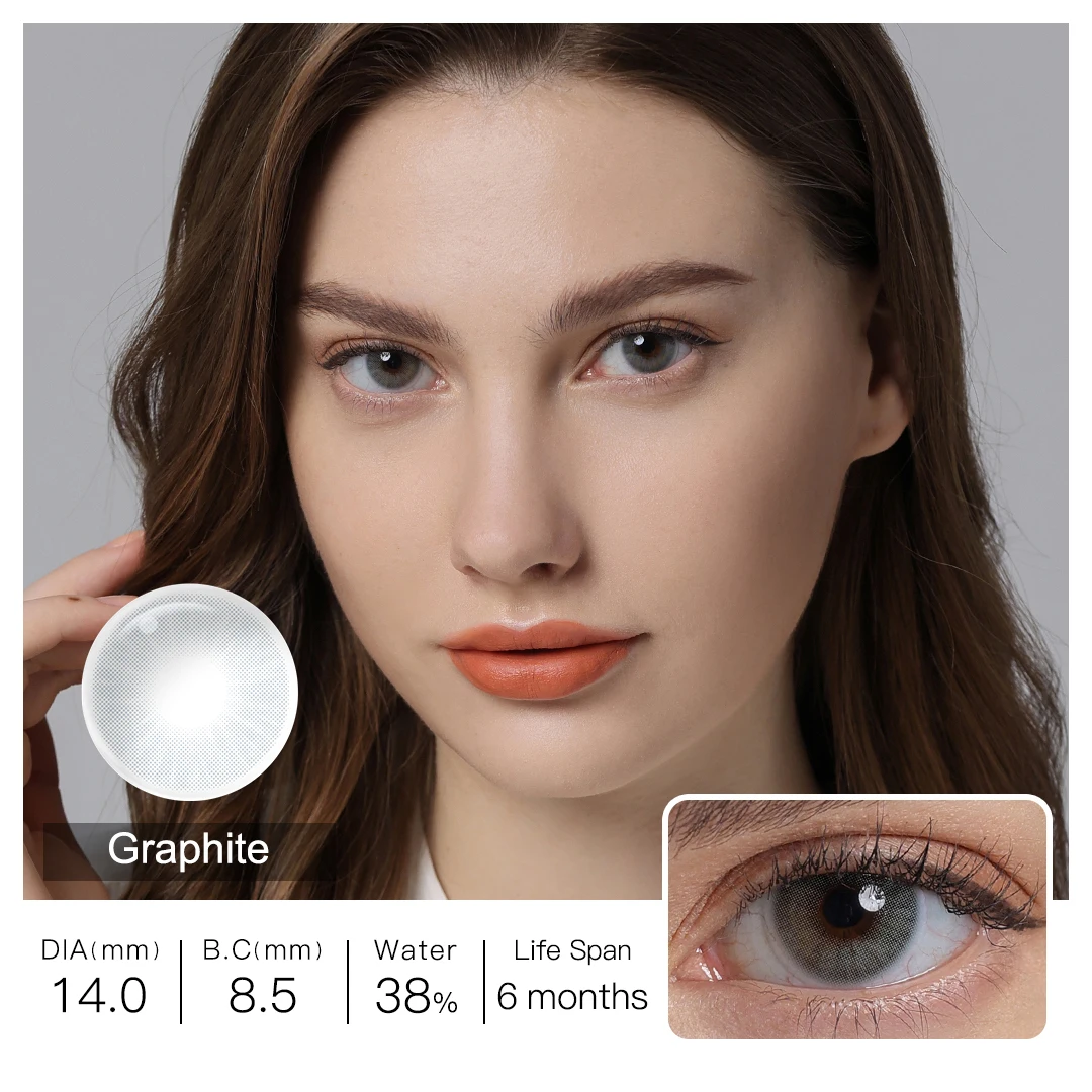 Color Contact Lenses with Diopters Beautiful Pupils Natural Graduated Contact Lenses for Eyes Prescription lenses for Myopia
