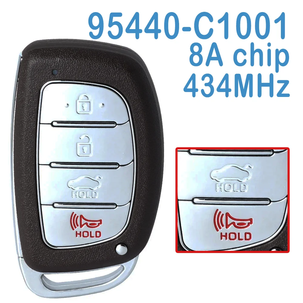 

2 Pcs/lot 95440-C1001 Auto Smart Remote 3+1B FSK 434MHz 8A Original Chip Replace Keyless Go Car Key For Hyundai Sonata 2015-2017