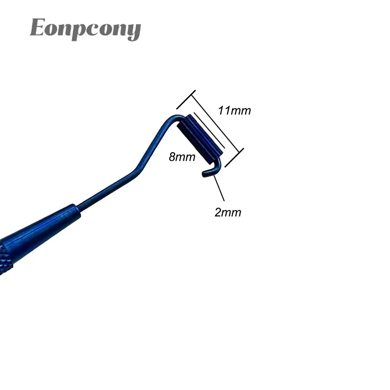 Hornhaut epithel walze flach 11mm breiter Haken Titan legierung ophthalmo logische chirurgische Instrumente