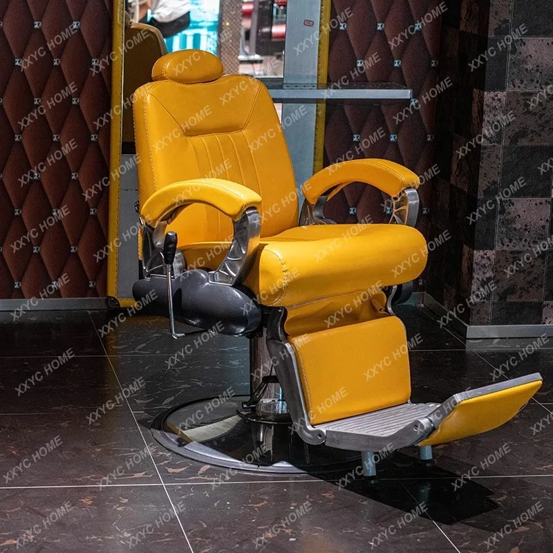 

ML Haircut retro chair with pedal high-end men's shaving lift rotating oil head chair