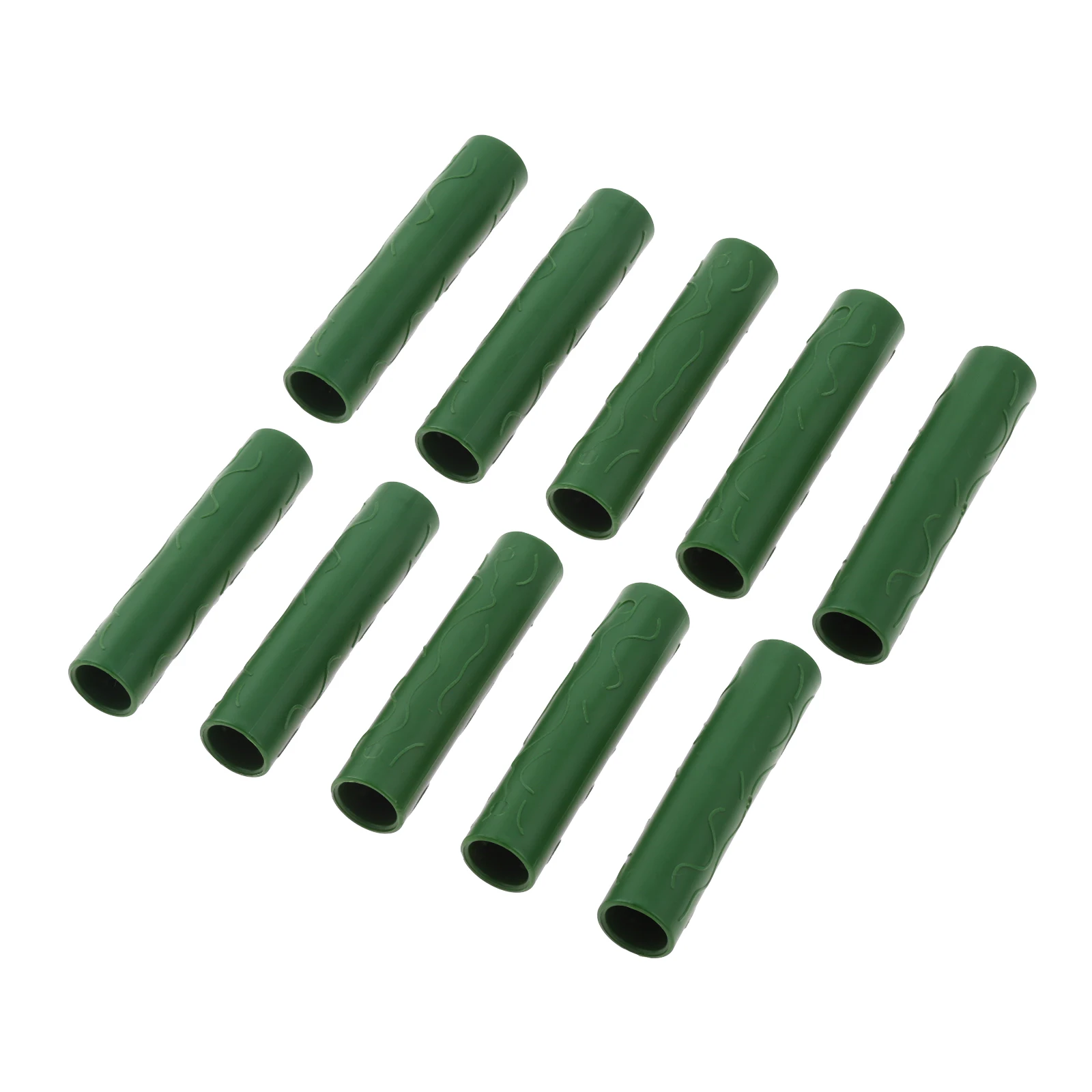 Tubo de conexión verde PE para Injerto de plantas, 10 piezas, 11mm x 75mm, Clip conector para estacas de plantas de invernadero, soporte para plantas
