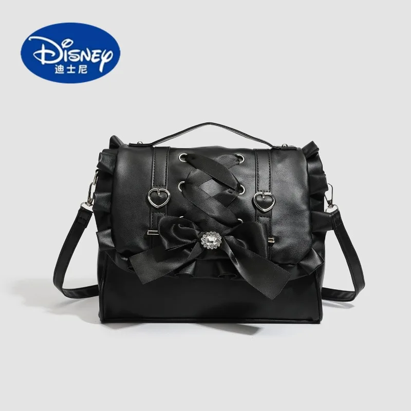 Disney Summer New Tote Bag verde menta - Borsa a mano leggera e versatile di grande capacità con dettagli a fiocco dolce per i pendolari casual