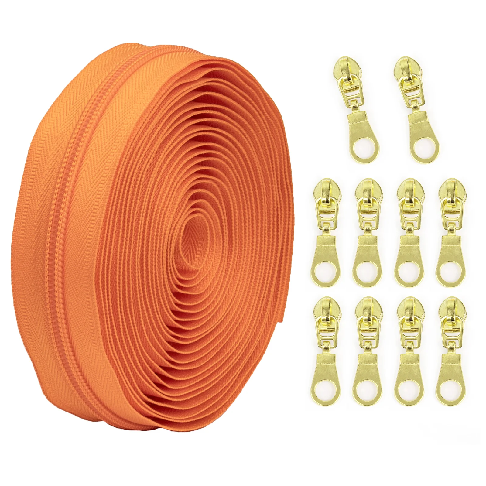 1 set = 4,5 meter rits + 10 ritskoppen, veel kleuren om uit te kiezen, thuis naaien DIY vervangende rits