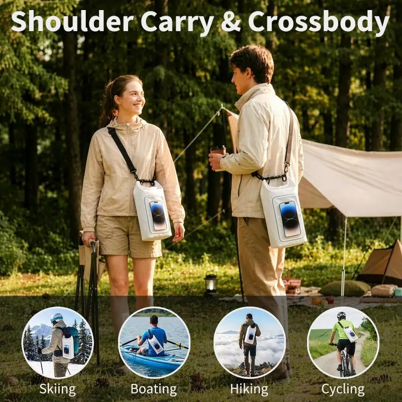 

Водонепроницаемая сумка из ПВХ объемом 2 л, универсальный водонепроницаемый чехол для телефона, сумка для хранения вещей для треккинга, дрифтинга, рафтинга, серфинга, катания на лодках