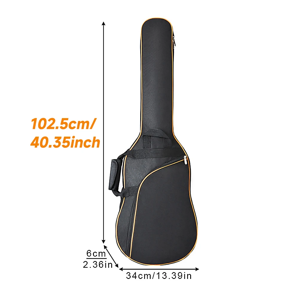 Oxford Fabric Electric Guitar Case Colorful Edge Gig Bag Double Straps Pad 8mm Cotton Thickening Soft Cover