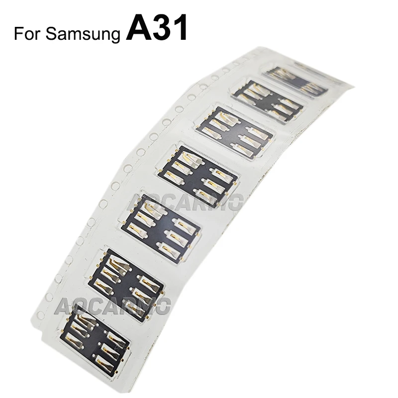 Aocarmo SIM card Reader Slot Sim Tray Holder Reader Inside Connector Repair Part For Samsung Galaxy A31