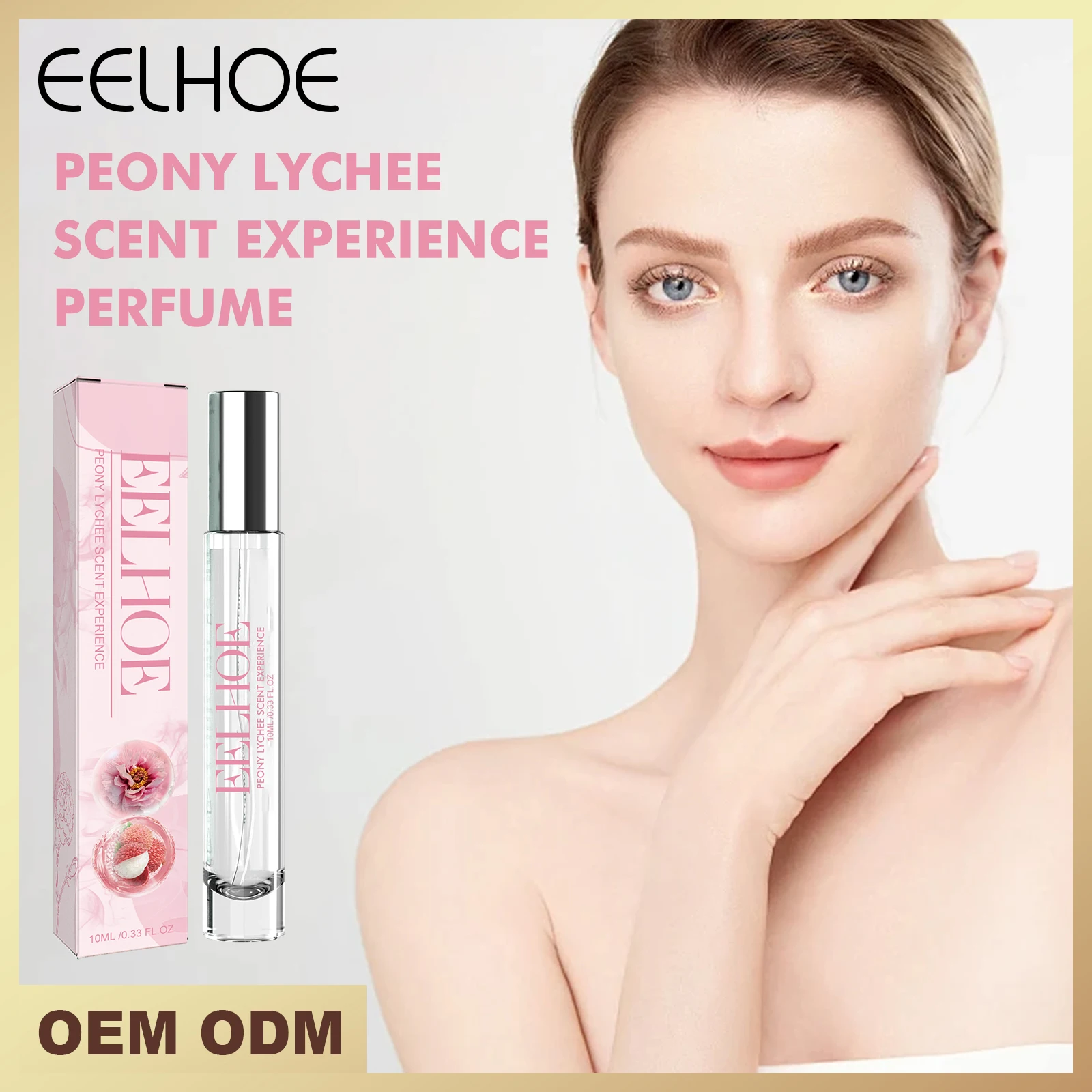 EELHOE Peony and Litchi Perfume Natural, Fresh and Lasting Fragrance Atmosphere, Portable and Small Perfume 10ml