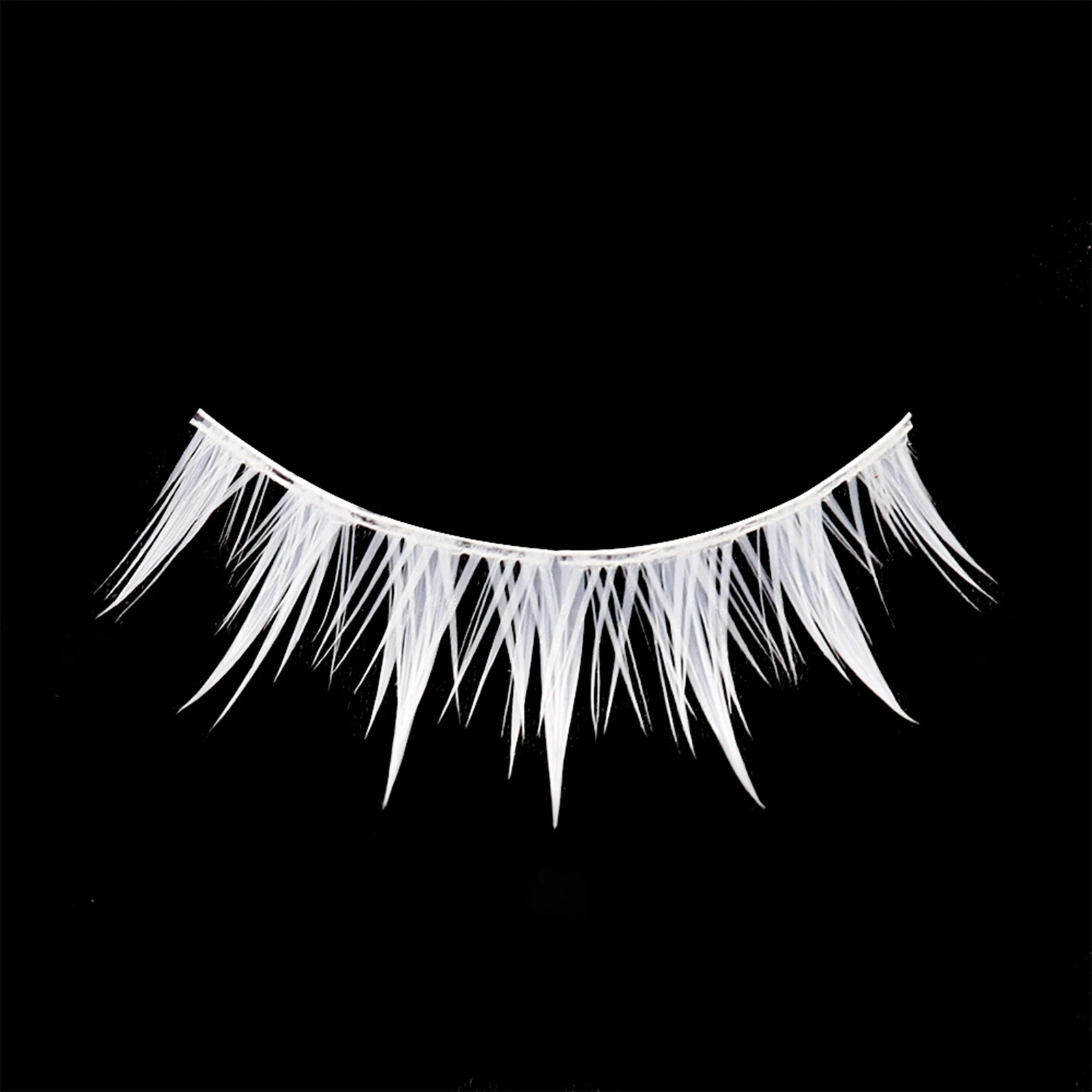 3 Paar weiße Anime-Wimpern, 3D-flauschige, dramatische, farbige Wimpern für Cosplay, Party, Bühne, Kosmetik, Make-up-Zubehör – Detail 6